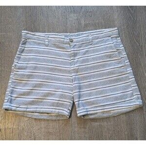 Womens Khakis By Gap Girlfriend 6 Inch Shorts Size 8 Blue White Striped